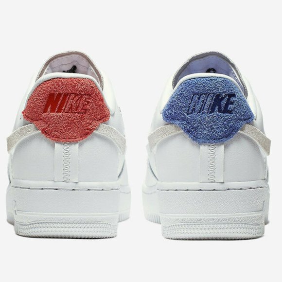 Nike Air Force 1 07 Lux Inside Out Women's 898889 103 White Blue Red 7.5-8.5 - Picture 10 of 11